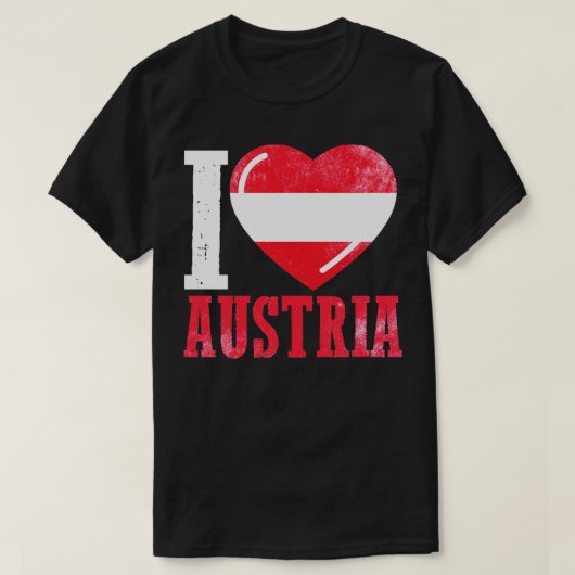 I Liebe Österreich T-Shirt (Design vorne)