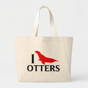 I Liebe-Otter, i-Liebe-Seelöwen Jumbo Stoffbeutel