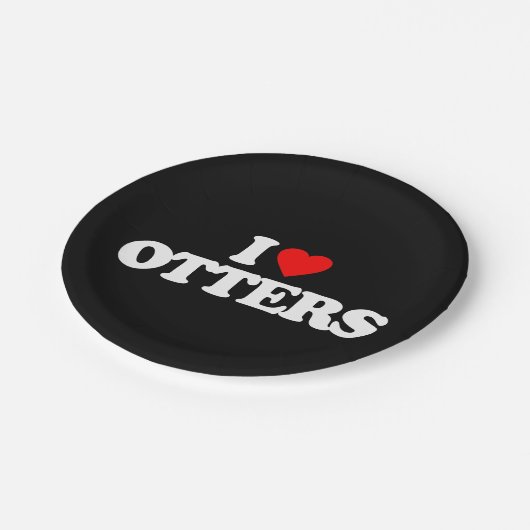 I LIEBE-OTTER PAPPTELLER (Schrägansicht)