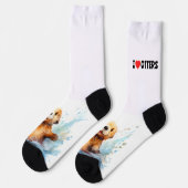 I Liebe Otters Niedliches Meer Otter in Wasser Per Socken (Linkes Detail)