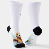 I Liebe Otters Niedliches Meer Otter in Wasser Per Socken (Gewinkelt)