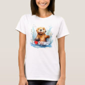 I Liebe Otters Niedliches Meer Otter in Wasser Per T-Shirt (Vorderseite)