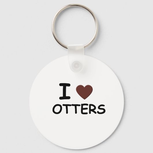 I Liebe OTTERS Schlüsselanhänger (Vorderseite)