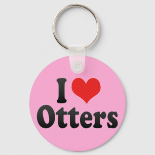 I Liebe Otters Schlüsselanhänger