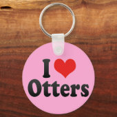 I Liebe Otters Schlüsselanhänger (Vorderseite)