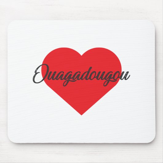 I Liebe Ouagadougou - Burkina Faso Mousepad (Vorne)