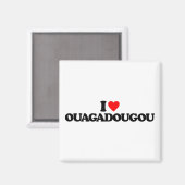 I LIEBE OUAGADOUGOU MAGNET (Vorderseite/Rückseite)