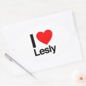 i LIEBE Ovaler Aufkleber (Umschlag)