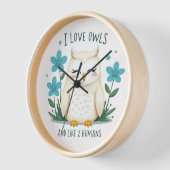 I Liebe Owls and Like 2 Humans" - Niedliches Owl D Uhr (Winkel)