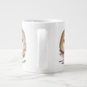 I Liebe Owls, Aquarell Saw Whet Bird, Tier Jumbo-Tasse (Rückseite)