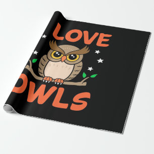 I Liebe Owls Geschenkpapier