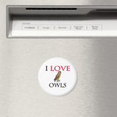 I Liebe Owls Magnet (In Situ (Geschirrspüler))