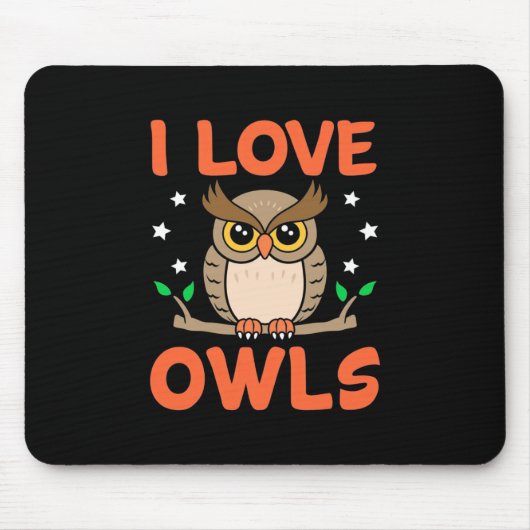 I Liebe Owls Mousepad (Vorne)