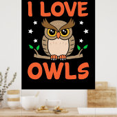 I Liebe Owls Poster (Küche)