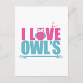 I Liebe Owls Postkarte (Vorderseite)