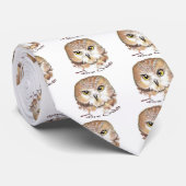 I Liebe Owls, Sau Whet Bird Krawatte (Gerollt)