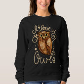 I Liebe Owls Sweatshirt (Vorderseite)