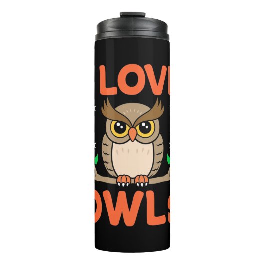 I Liebe Owls Thermosbecher (Vorderseite)