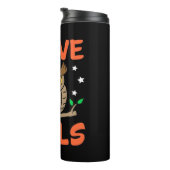 I Liebe Owls Thermosbecher (Nach rechts gedreht)