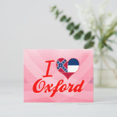 I Liebe Oxford, Mississippi Postkarte (Stehend Vorderseite)