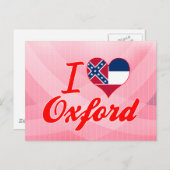 I Liebe Oxford, Mississippi Postkarte (Vorne/Hinten)