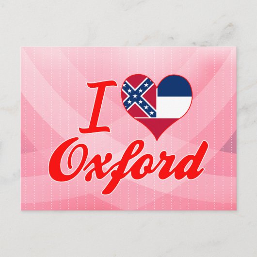 I Liebe Oxford, Mississippi Postkarte (Vorderseite)