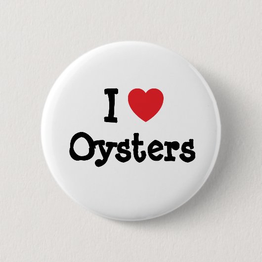 I Liebe Oysterherz personalisiert Button (Vorderseite)