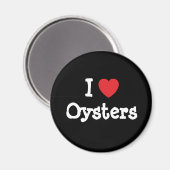 I Liebe Oysterherz personalisiert Magnet (Vorderseite/Rückseite)