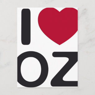 I Liebe oz Postkarte