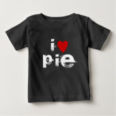 I LIEBE P I | Herzbenutzerdefinierter Text PIE KID Baby T-shirt (Vorderseite)