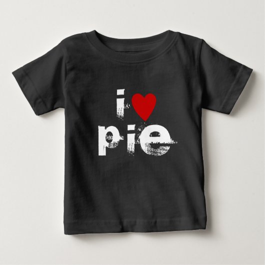 I LIEBE P I | Herzbenutzerdefinierter Text PIE KID Baby T-shirt (Vorderseite)