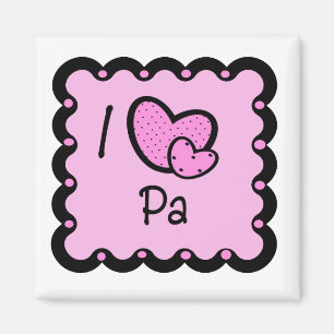 I Liebe Pa Niedlicher T - Shirt Magnet