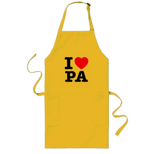 I LIEBE PA Pennsylvania Lange Schürze (Vorne)