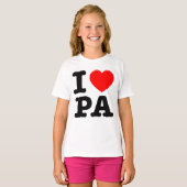 I LIEBE PA Pennsylvania T-Shirt (Vorne ganz)