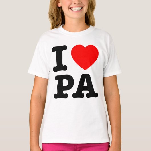 I LIEBE PA Pennsylvania T-Shirt (Vorderseite)