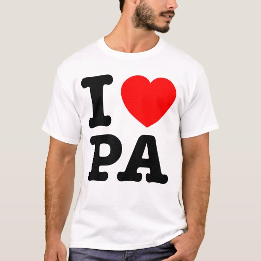 I LIEBE PA Pennsylvania T-Shirt (Vorderseite)