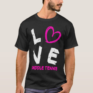 I Liebe Paddle Tennis Herz T-Shirt
