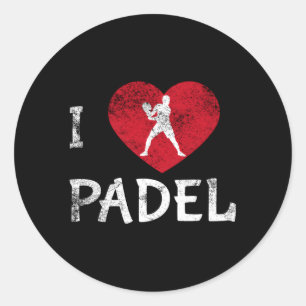 I Liebe Padel Tennis Padel Racket Padel Paddleball Runder Aufkleber
