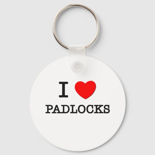 I Liebe Padlocks Schlüsselanhänger (Vorderseite)