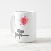 I Liebe Paintballing Kaffeetasse (Vorderseite Links)