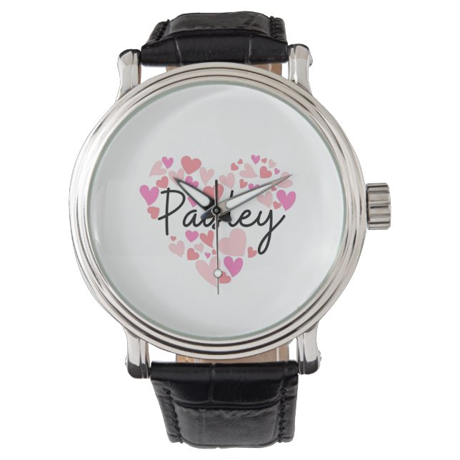 I Liebe Paisley Armbanduhr (Vorderseite)