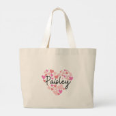 I Liebe Paisley Jumbo Stoffbeutel (Rückseite)