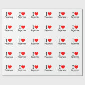 I Liebe Pajamas Geschenkpapier (Flach)