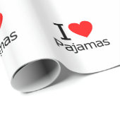I Liebe Pajamas Geschenkpapier (Rolleneckpunkt)