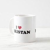 I Liebe Pakistan Kaffeetasse (Vorderseite Links)