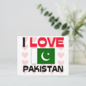 I Liebe Pakistan Postkarte (Stehend Vorderseite)