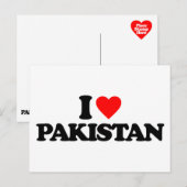 I LIEBE PAKISTAN POSTKARTE (Vorne/Hinten)