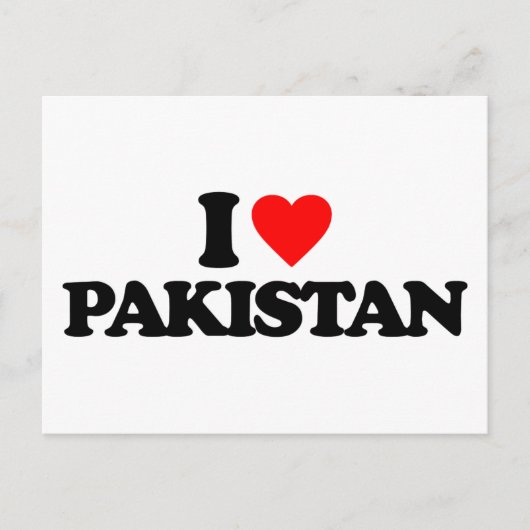 I LIEBE PAKISTAN POSTKARTE (Vorderseite)