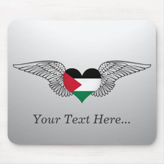 I Liebe Palästina - Flügel Mousepad (Vorne)
