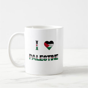 I. Liebe Palästina - Freiheit der Herzstücksflagge Kaffeetasse